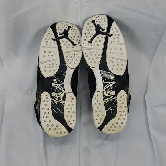 NIKE Jordan 8.0 GS Dark Charcoal shoes. Size 7Y. Unisex. Black/white - Picture 6 of 9